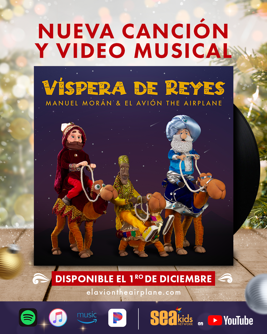 You are currently viewing Ya está disponible “Víspera de Reyes”, la nueva canción de temporada de fin de año de Manuel A. Morán & El Avión The Airplane